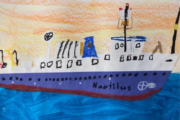 Student artwork picturing the Nautilus